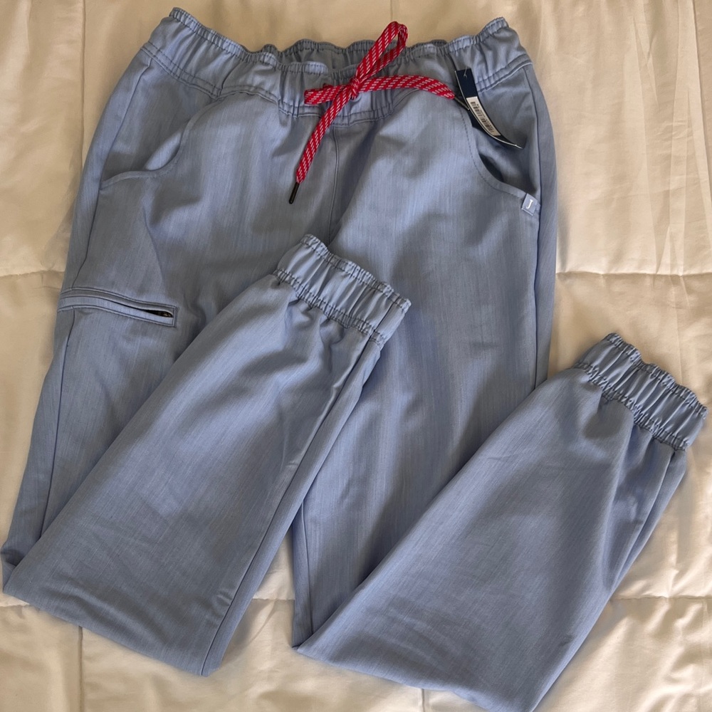 Jaanuu Chambray Scrub Bottoms